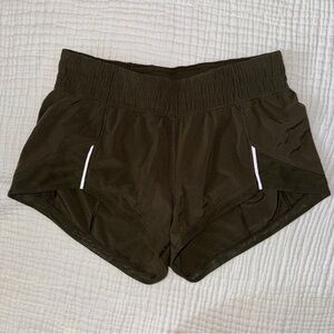 Lululemon Miles Ahead Shorts 2.5” Olive Green